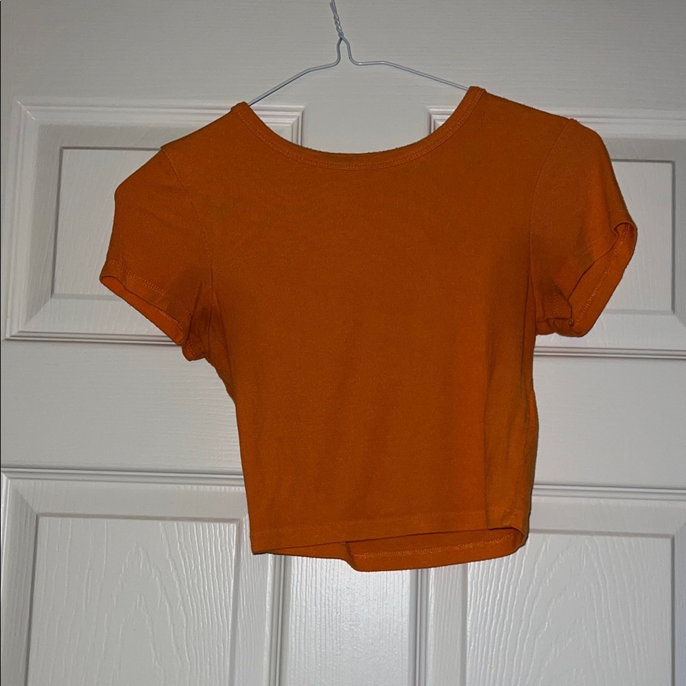 Orange Cropped Zara T-Shirt